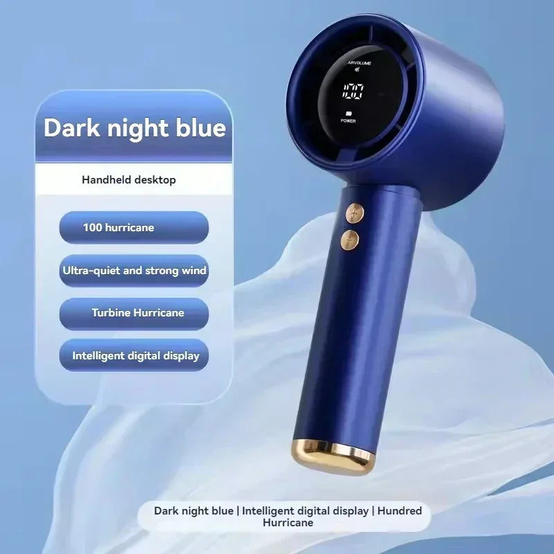 Mini Handheld Fan USB Fast Charging Portable Air Calculating Fan Mute Highspeed Fan for Travel Outdoor Activities